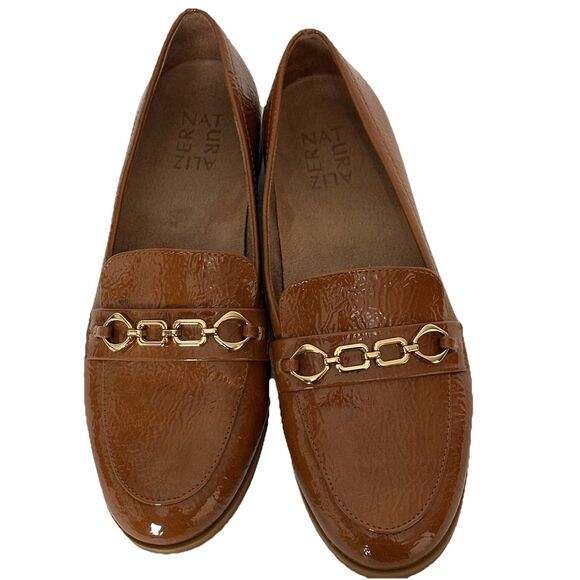 Naturalizer Tan Patent Leather Loafers - Picture 3 of 10